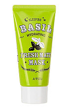 A'PIEU Увлажняющая ночная маска для лица Hydrating Basil Fresh Mate Mask, 50 мл