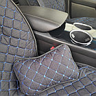 Модельные автонакидки на передние сиденья (льняной комплект) PREMIUM с боковой частью  ПОДУШКА в подарок, фото 7