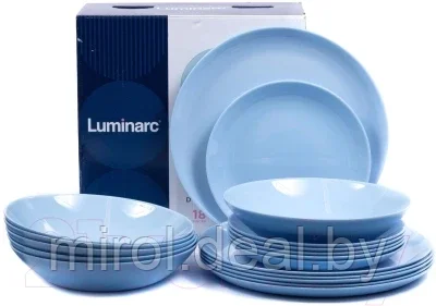 Набор тарелок Luminarc Diwali Light Blue P2962 - фото 2 - id-p191368764