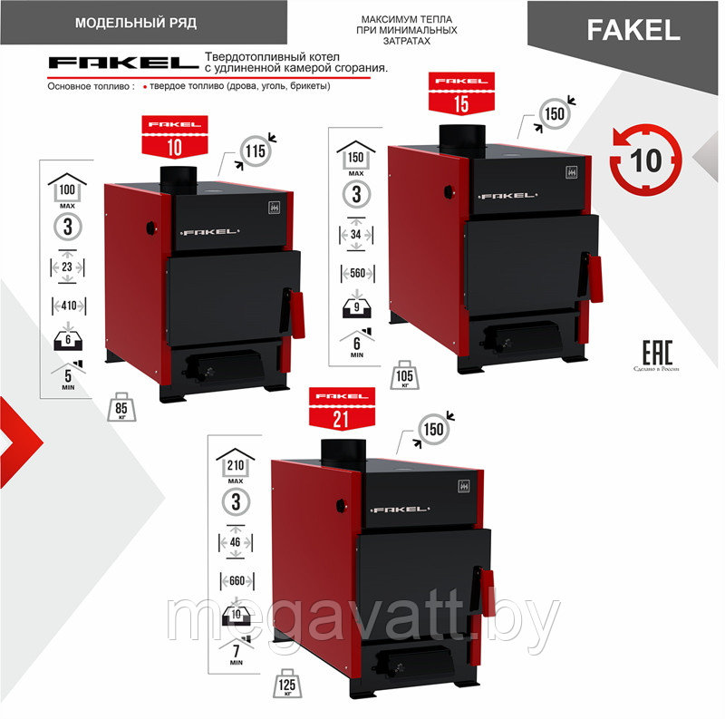 Котел твердотопливный FAKEL 21 кВт - фото 3 - id-p191421935