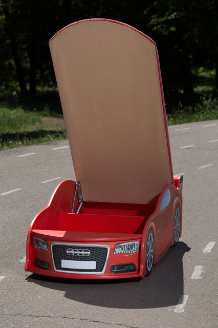 Кровать-машина ауди А6 (Красный) Матрас в комплекте! - фото 2 - id-p10611976