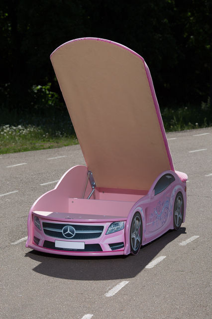 Кровать-машина Mersedes (Розовый) Матрас в комплекте! - фото 2 - id-p10611991