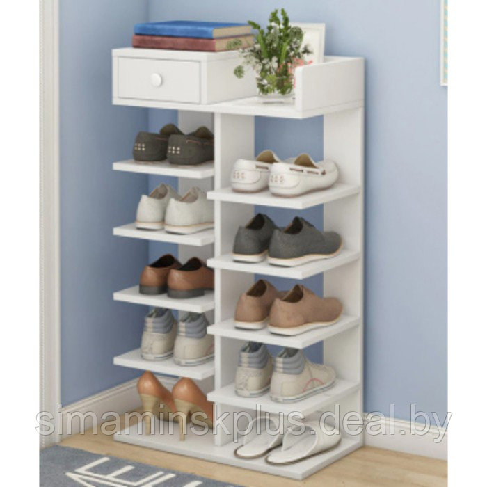 Обувница, этажерка для обуви «КарлСон24» Scandi, 35 х 50 х 110 см, цвет белый - фото 2 - id-p191474942