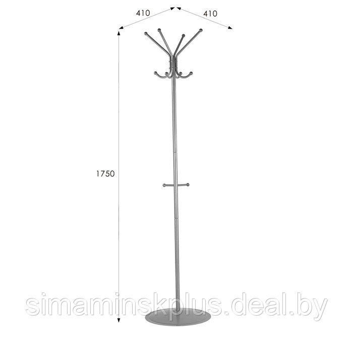 Вешалка напольная Пико 1, 410х410х1750, Металлик - фото 2 - id-p191474952