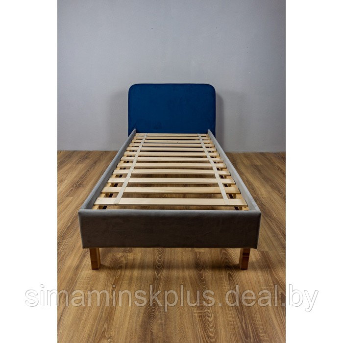 Кроватка «Седьмое небо» «Велутто», 160х80 см, цвет серый/синий - фото 3 - id-p191474983