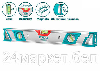 Уровень магнитный 1200 мм TOTAL TMT212086M TMT212086M, фото 2