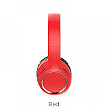 Наушники красные беспроводные HOCO W28 Journey  (Bluetooth, MP3, AUX, Mic), фото 2