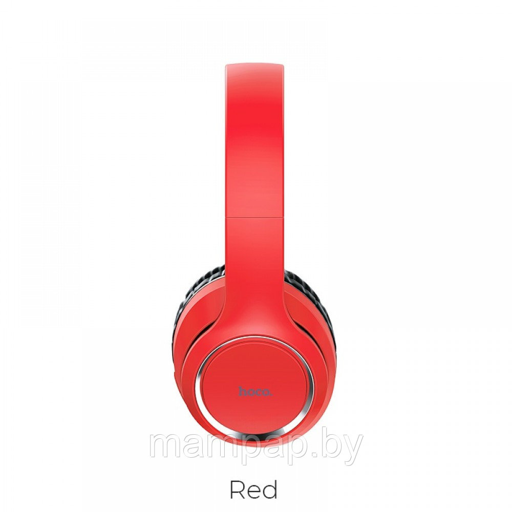 Наушники красные беспроводные HOCO W28 Journey (Bluetooth, MP3, AUX, Mic) - фото 2 - id-p191477718