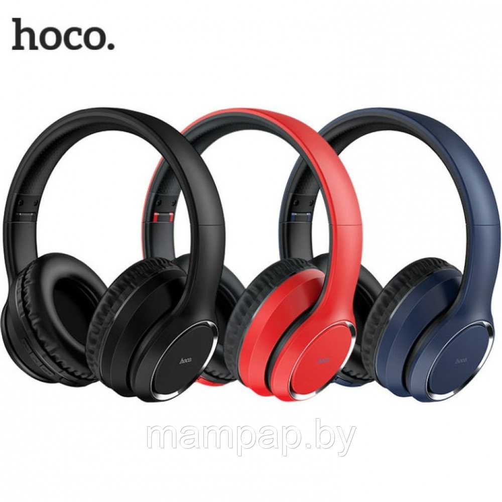 Наушники красные беспроводные HOCO W28 Journey (Bluetooth, MP3, AUX, Mic) - фото 5 - id-p191477718