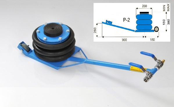 Домкрат пневматический Genebre P-2 3.5т (150мм-380мм)