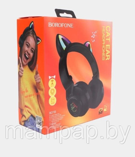 Borofone BO18 Bluetooth-наушники с Кошачьими Ушками Cat Ear - фото 3 - id-p191481898