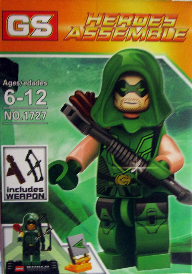 Мини фигурка лего (lego) green arrow ( зеленая стрела )