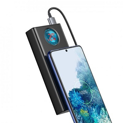 Внешний аккумулятор Baseus Amblight Digital Display Fast Charge Power Bank PPLG000101 30000mAh (с кабелем - фото 3 - id-p191490663