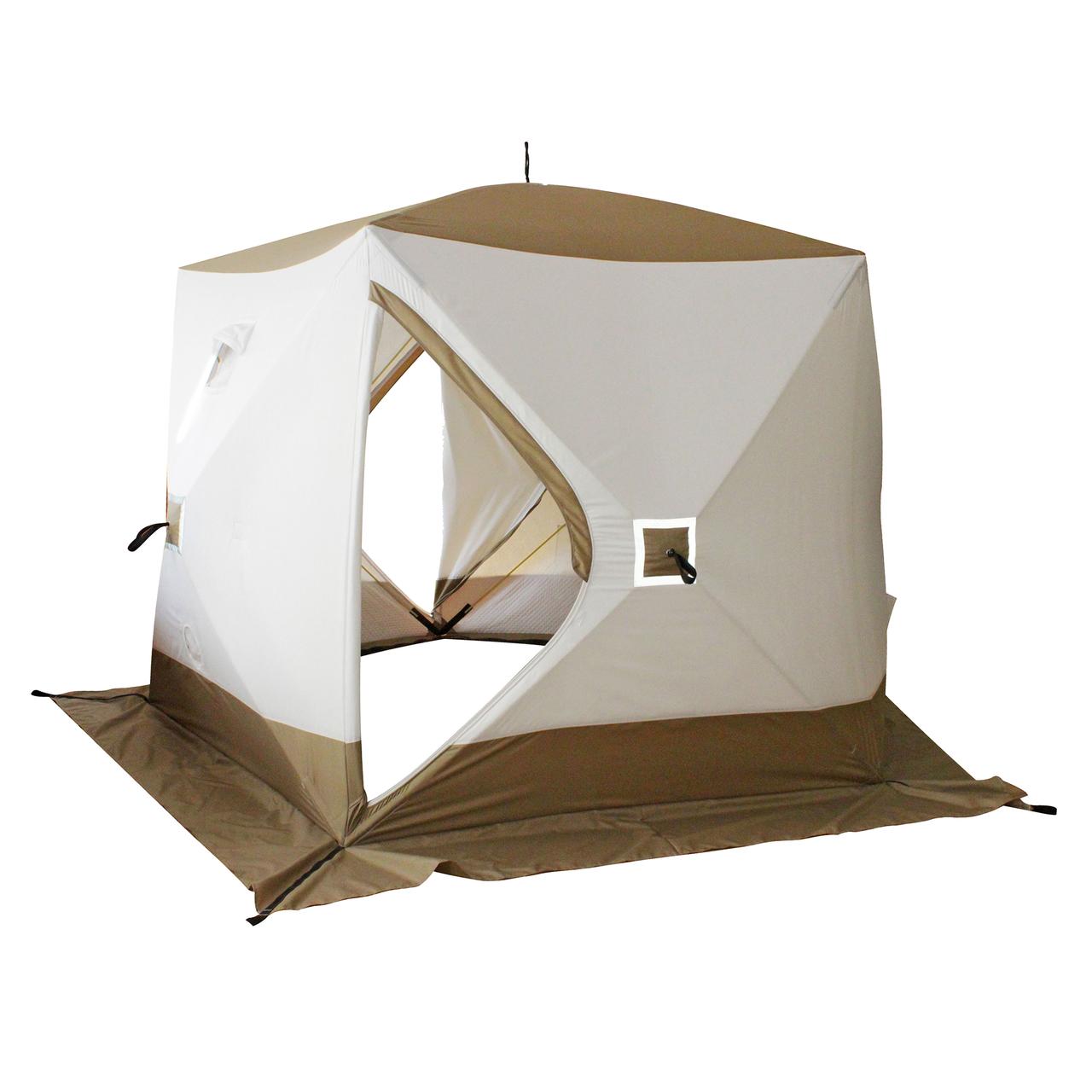 Зимняя палатка куб для рыбалки СЛЕДОПЫТ Premium 5 стен (1,8х1,75 м), h-2,05 м, 5-ти местная, 3 слоя, цв.