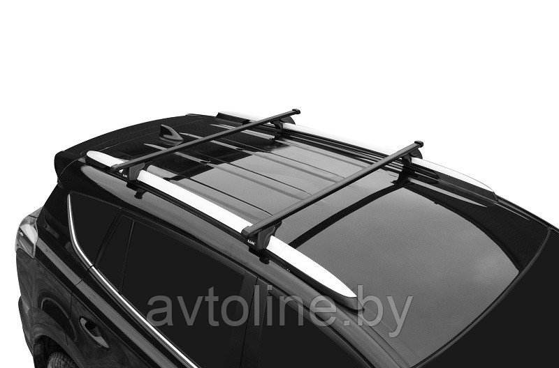 Багажник Lux Классик ДЧ-120 на рейлинги с поперечинами 1,2м прямоугольными в пластике - фото 3 - id-p127459299