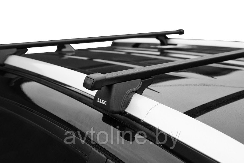 Багажник Lux Классик ДЧ-120 на рейлинги с поперечинами 1,2м прямоугольными в пластике - фото 4 - id-p127459299