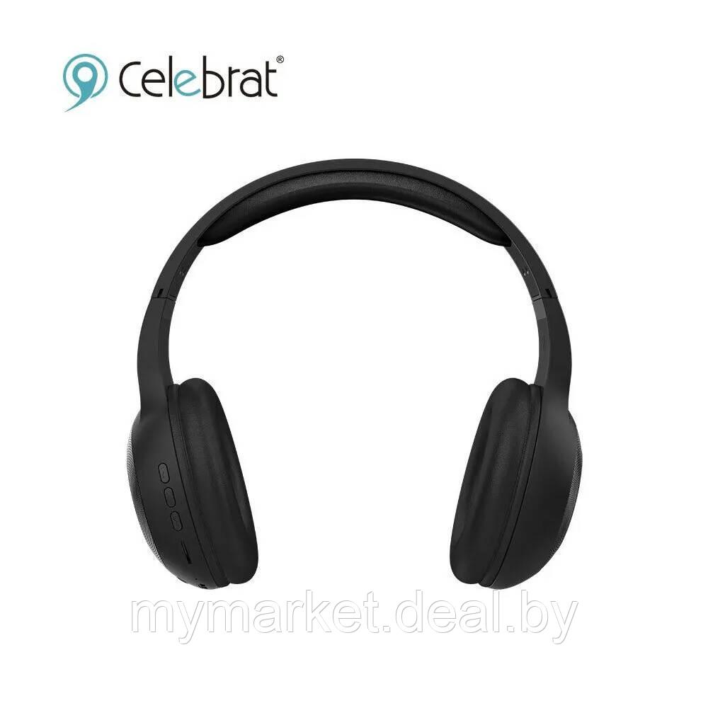 Беспроводные наушники / Bluetooth гарнитура / CELEBRAT A23 (беспроводные басовые наушники) Чёрный - фото 3 - id-p191520782