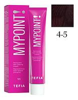 Перманентная крем-краска для волос MYPOINT, тон 4.5 брюнет красный, 60 мл (TEFIA)