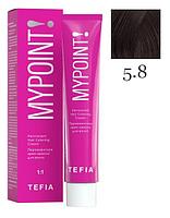 Перманентная крем-краска для волос MYPOINT, тон 5.8 светлый брюнет коричневый, 60 мл (TEFIA)