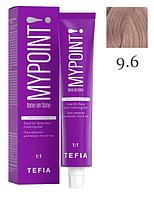 Безаммиачная гель-краска для волос MYPOINT Tone On Tone, тон 9.6 очень светлый блондин махагоновый , (TEFIA)