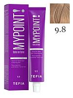 Безаммиачная гель-краска для волос MYPOINT Tone On Tone, тон 9.8 очень светлый блондин коричневый , (TEFIA)