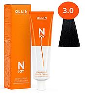 Крем-краска N-JOY 3/0-темный шатен, 60мл (OLLIN Professional)