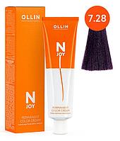 Перманентная крем-краска для волос N-Joy, тон: 7/28 русый фиолетово-синий, 100 мл (OLLIN Professional)