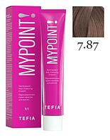 Перманентная крем-краска для волос MYPOINT, тон 7.87 блондин коричнево-фиолетовый, 60 мл (TEFIA)