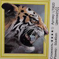 Картина стразами Хищный тигр 40х50 см (LT0620)