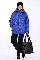 Женская осенняя синяя большого размера куртка Lady Secret 6350 электрик 60р.