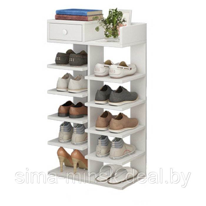 Обувница, этажерка для обуви «КарлСон24» Scandi, 35 х 50 х 110 см, цвет белый - фото 1 - id-p191529618