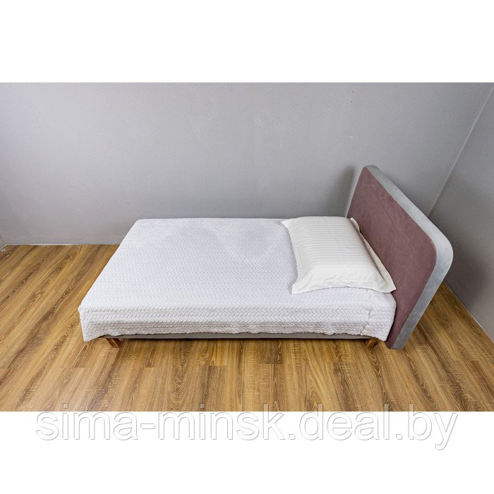 Кроватка «Седьмое небо» «Велутто», 160х80 см, цвет серый/пыльная роза - фото 4 - id-p191529660