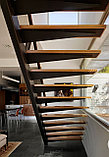 Лестница консольная на балке из прямоугольного профиля, фото 2