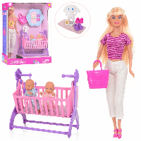 Набор кукла Барби с малышами в кроватке Дефа Defa Lucy арт 8359