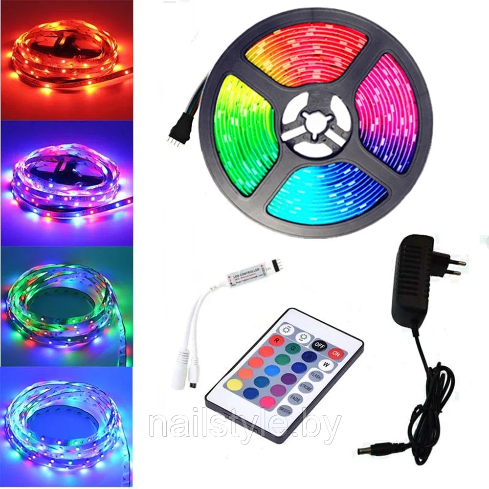 5 Метров Светодиодная лента RGB LED STRIP с пультом многоцветная - фото 2 - id-p191573711