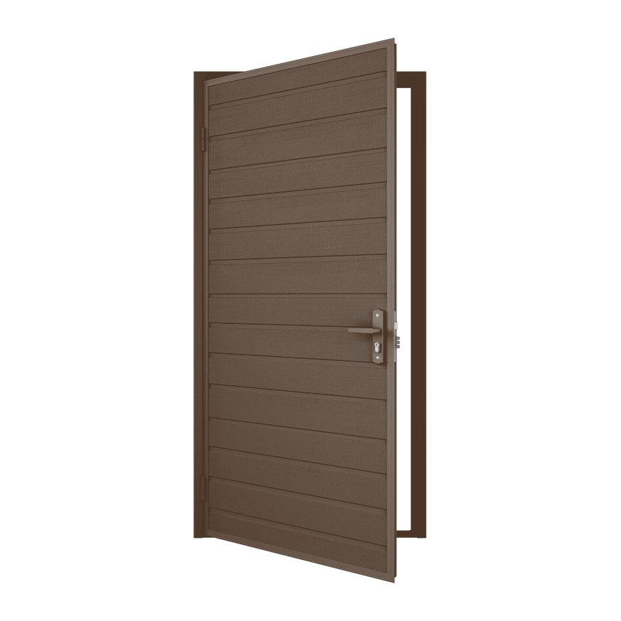Гаражная дверь DoorHan "Ультра" 980 x 2050 мм, Сепия коричневый (RAL 8014), Левое - фото 1 - id-p191566887