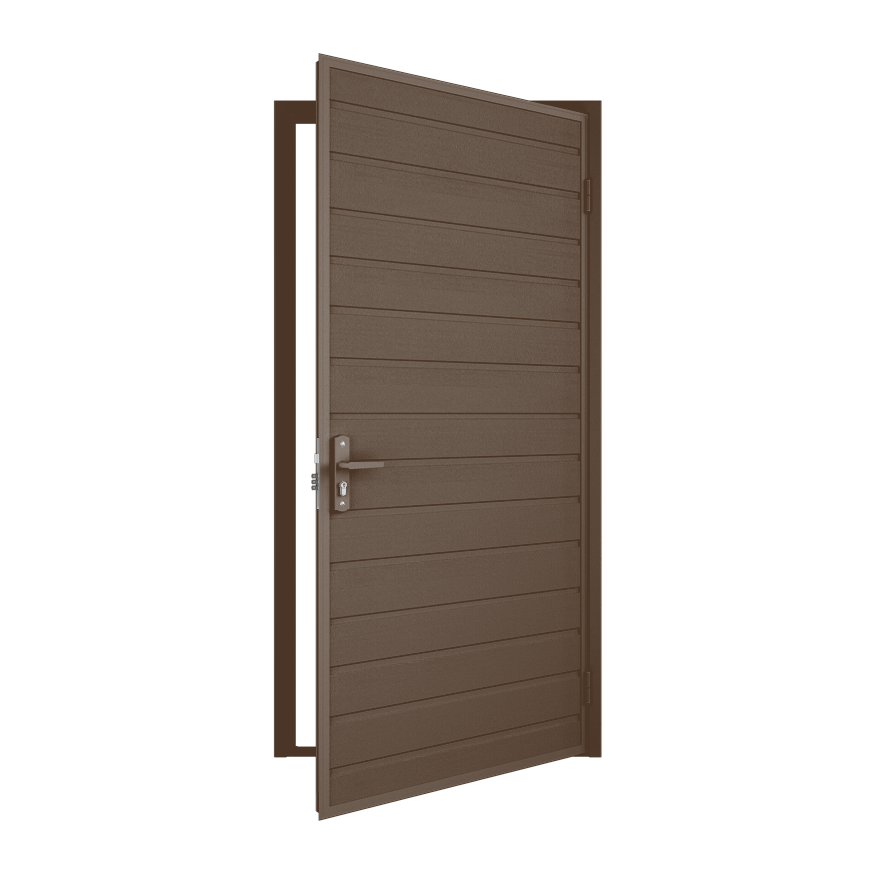 Гаражная дверь DoorHan "Ультра" 980 x 2050 мм, Сепия коричневый (RAL 8014), Правое - фото 1 - id-p191566888