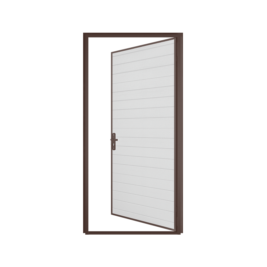 Гаражная дверь DoorHan "Ультра" 980 x 2050 мм, Шоколадно-коричневый (RAL 8017), Левое - фото 2 - id-p191566889