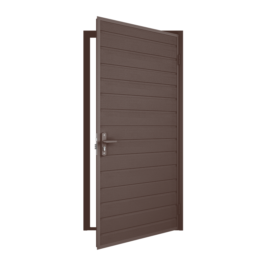 Гаражная дверь DoorHan "Ультра" 980 x 2050 мм, Шоколадно-коричневый (RAL 8017), Правое - фото 1 - id-p191566890