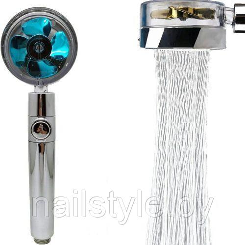 Водосберегающая турболейка для душа с вентилятором Turbocharged Shower Head - фото 5 - id-p191574048