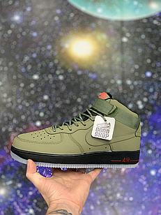 Кроссовки WTR  Nike Air Force 1 Olive Black Mid