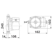 Насос циркуляционный AQUALINK 15-9 160 для смесительного узла, фото 3