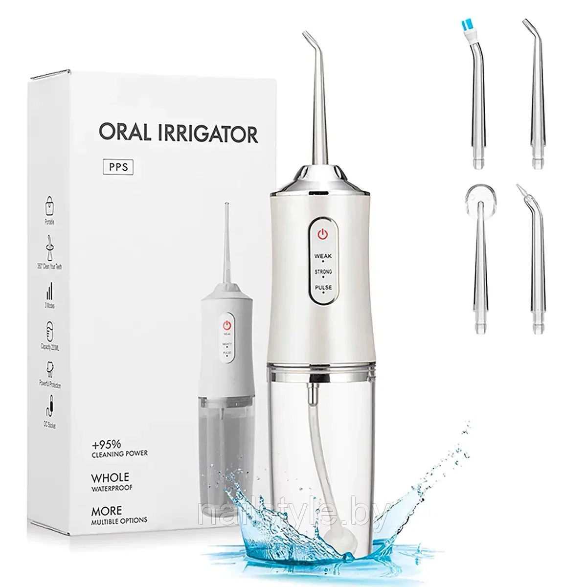 Ирригатор (флоссер) для гигиены полости рта Oral Irrigator 4 сменные насадки - фото 6 - id-p191700813