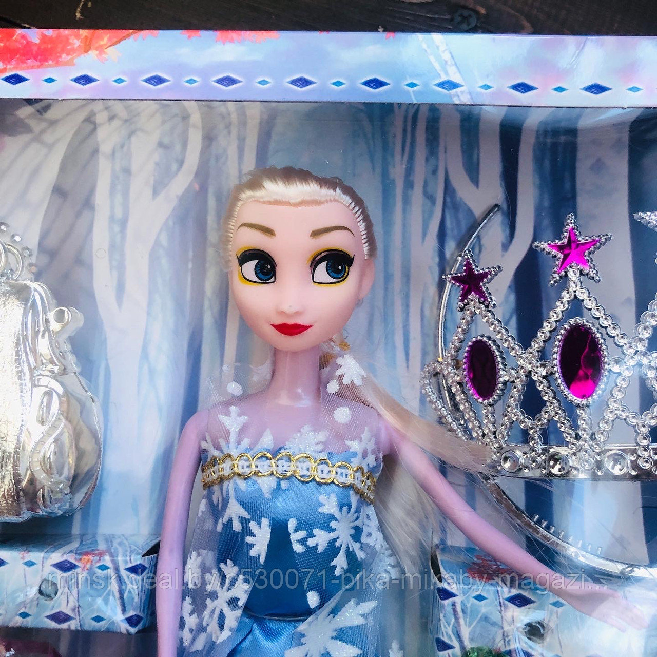 Кукла Эльза с одеждой, короной и сумочкой в наборе (Холодное сердце Flozen), арт. YB036A4 - фото 2 - id-p191701290