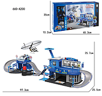 Детская игрушка паркинг Полиция полицейский участок арт.660-A200, гараж,парковка, детский игровой набор