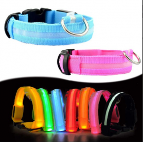 Светящийся ошейник для собак (3 режима) Glowing Dog Collar Черный S (MAX 40 sm) - фото 1 - id-p102070258