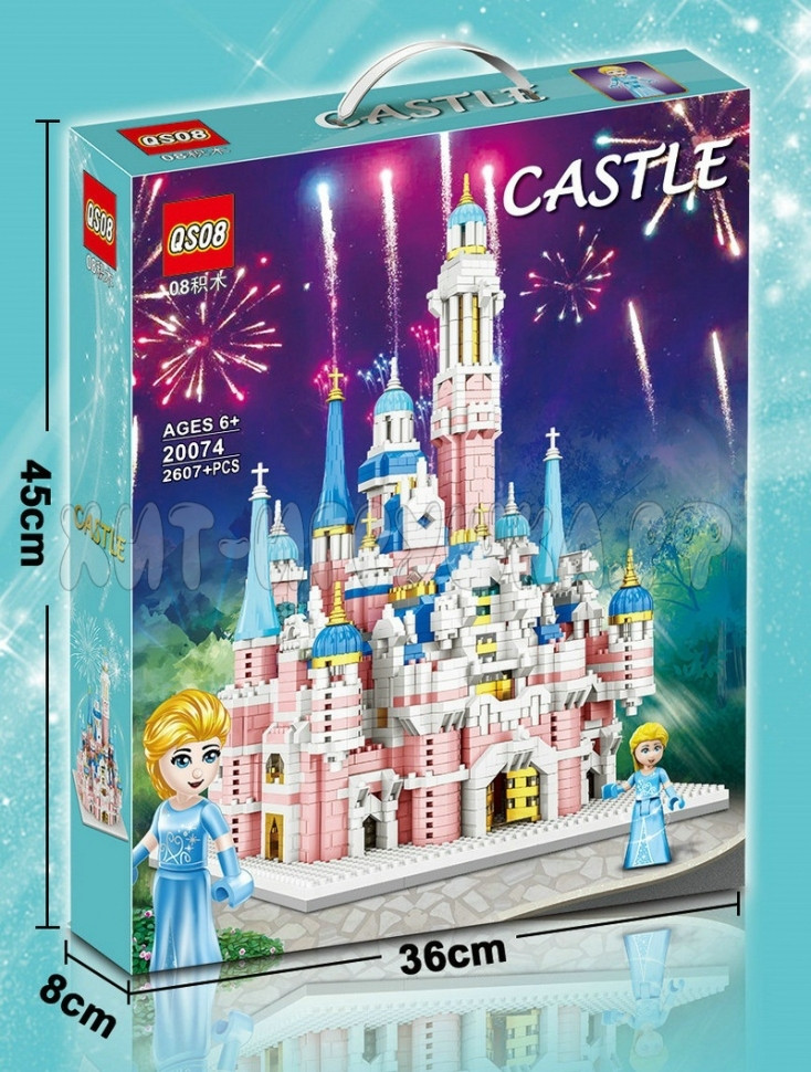 Конструктор Castle "Сказочный замок QSOB 20074 2607 дет., для девочки mini biocks - фото 3 - id-p191712690