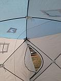 Палатка зимняя утепленная "Селигер-3 термо" 3-х слойная 200*200*210см, фото 8
