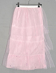 Юбка-подъюбник длинная нежно-розовая на рост 110-128 см