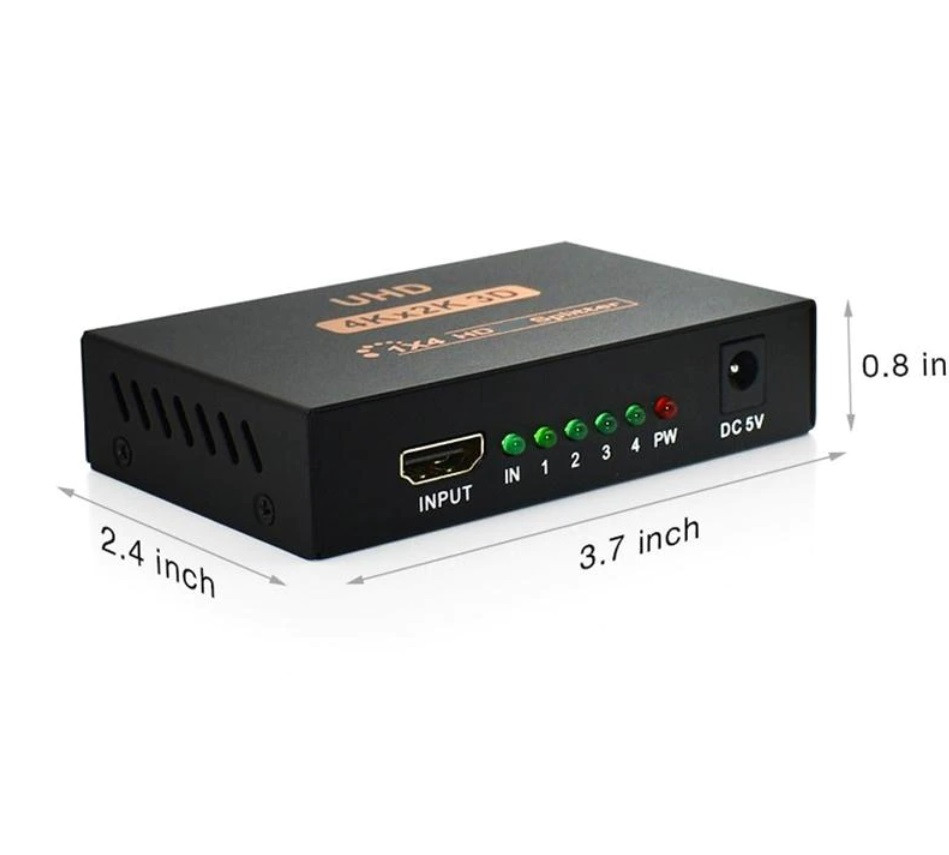 Разветвитель HDMI - 4xHDMI (v.1.4) (Splitter), активный - фото 4 - id-p191727882